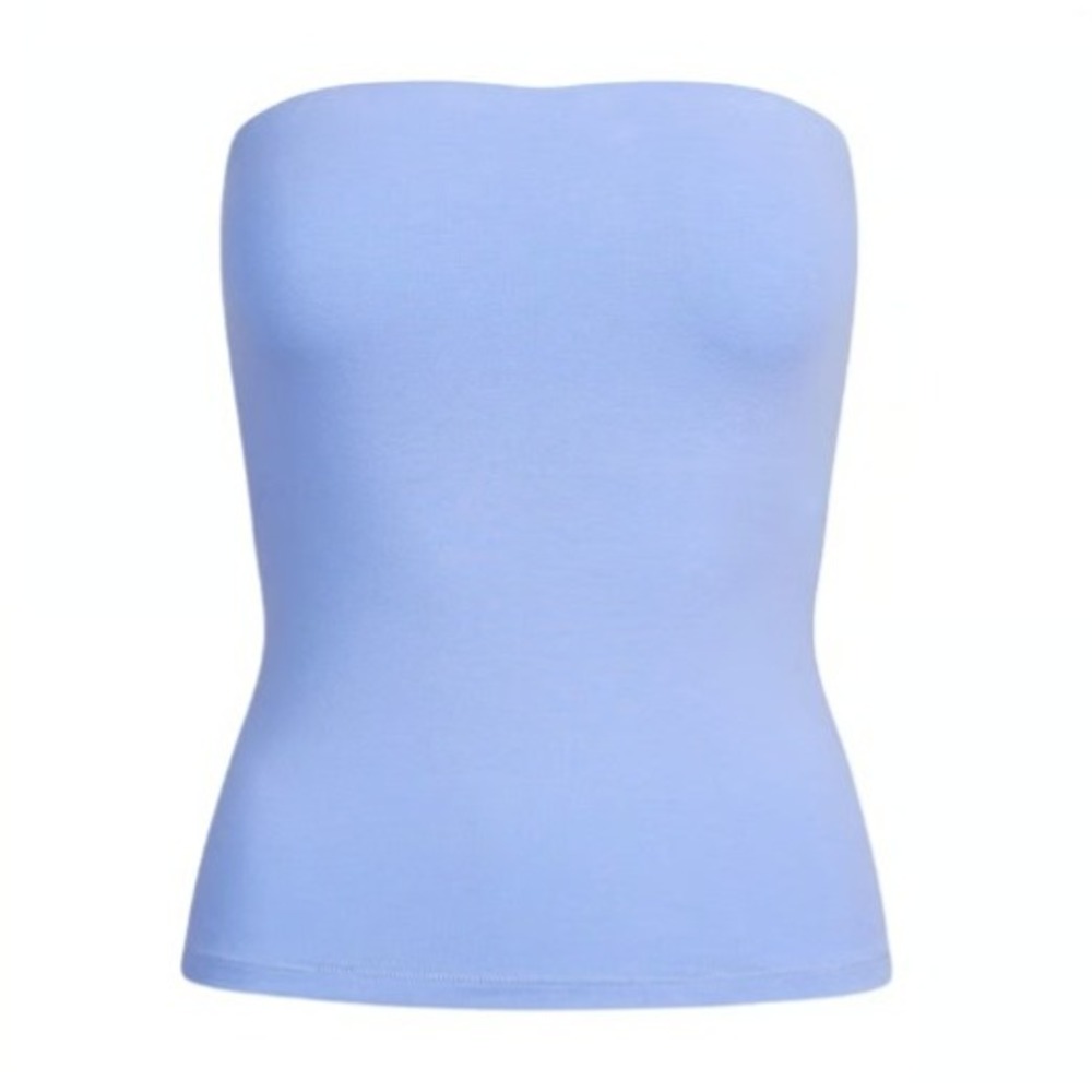 Skims Cotton Jersey Tube Top Blue Violet TP-TUB-9645W Small Strapless Tank - Picture 4 of 4